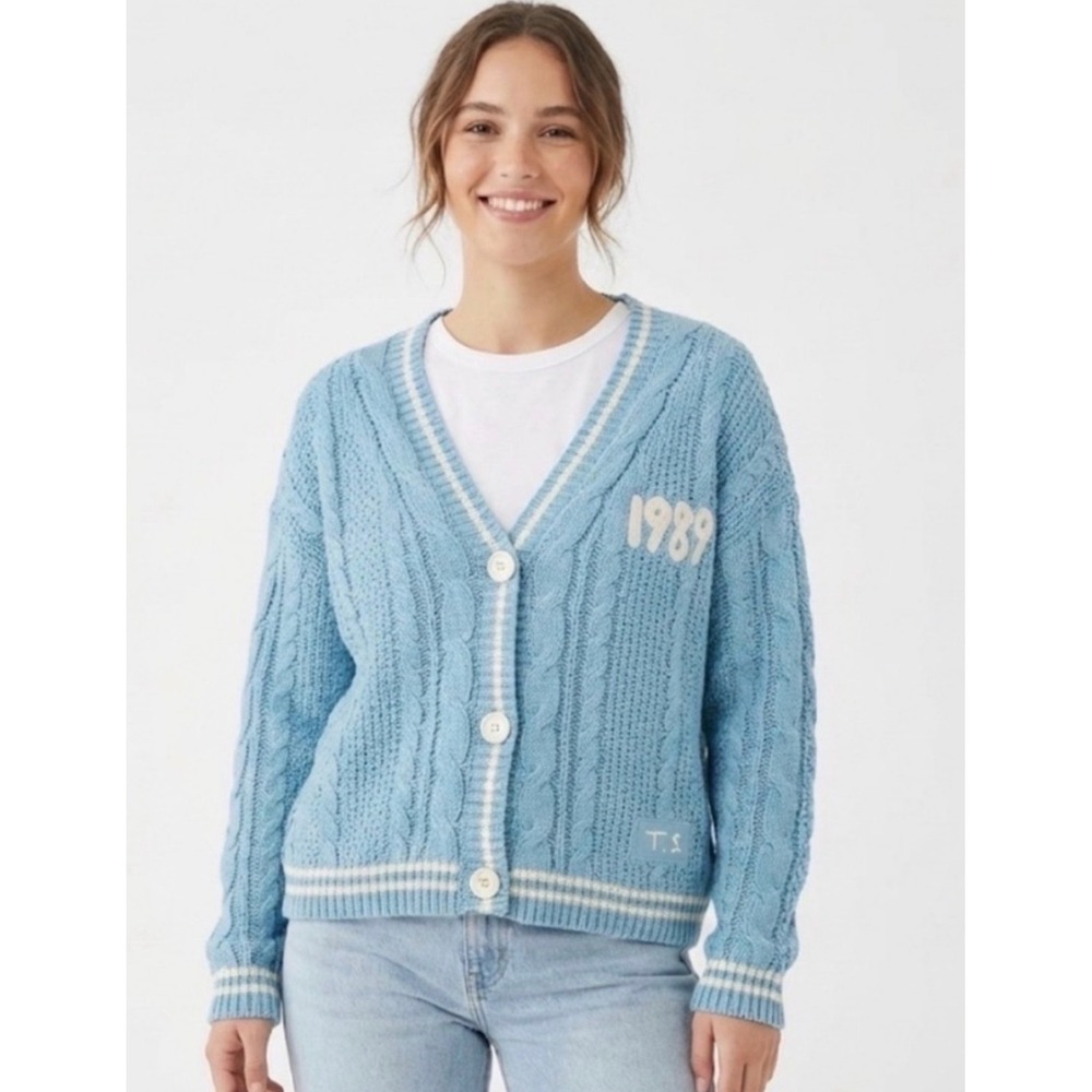 Taylor Swift 1989 Taylor's Version Cardigan Blue Seagull XS/SM Official Merch
